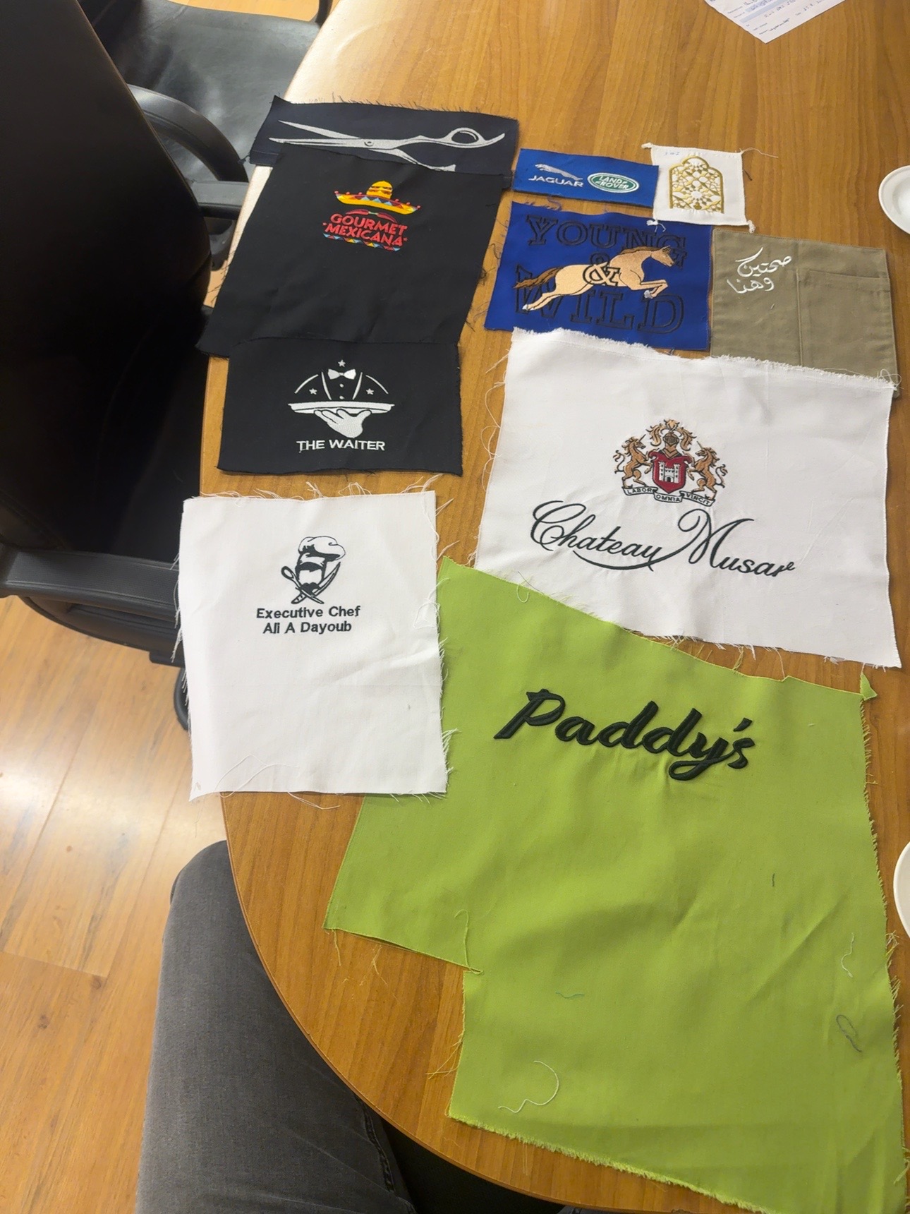 Exemples de broderies réalisées dans notre atelier